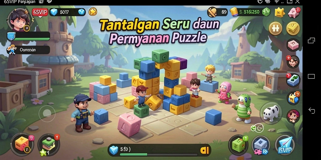 Screenshot utama permainan Puzzle 6SVIP menampilkan gameplay menantang dan seru.