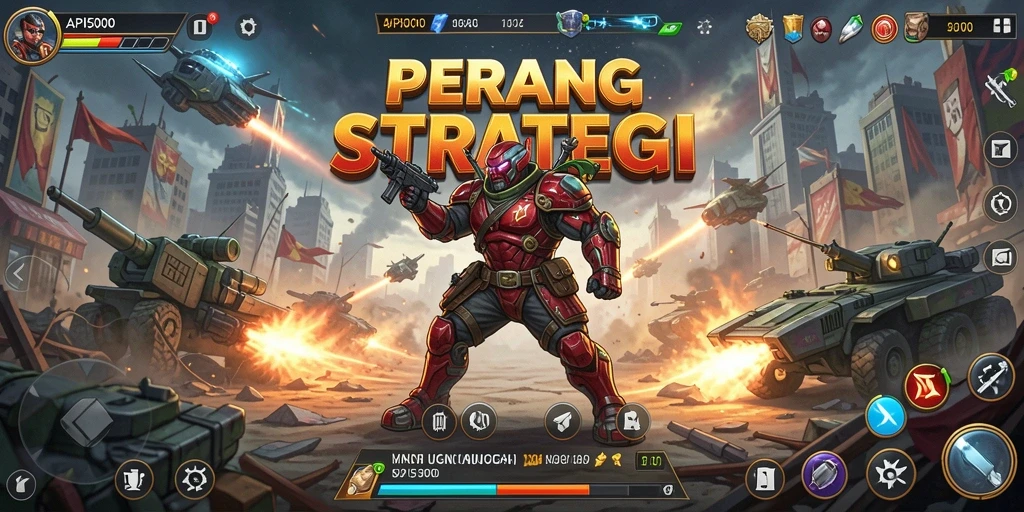 Tangkapan layar utama API5000 menampilkan gameplay strategi yang mendebarkan.
