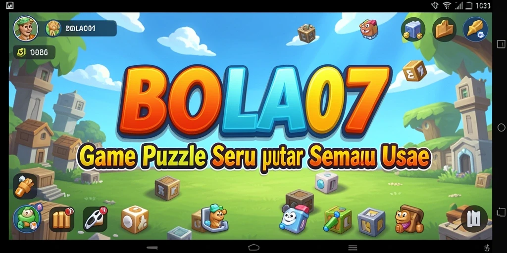 Tampilan menarik gameplay BOLA07 yang penuh dengan puzzle seru.