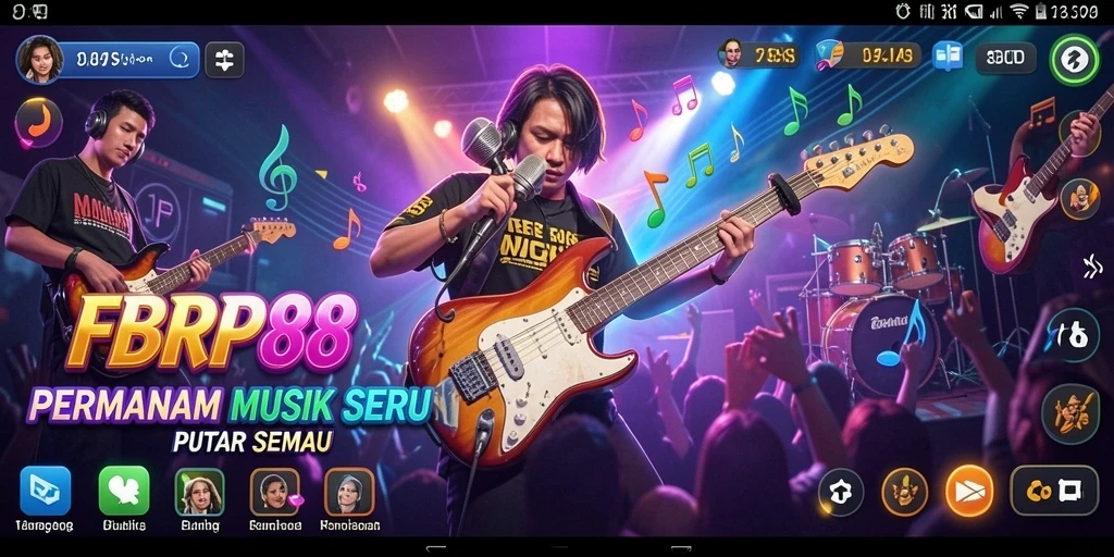 Tampilan gameplay FBRP88 dengan tantangan musik seru.