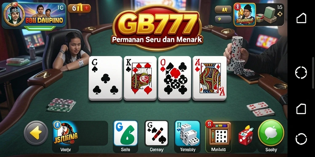 Tampilan gameplay seru dalam permainan Domino GB777.