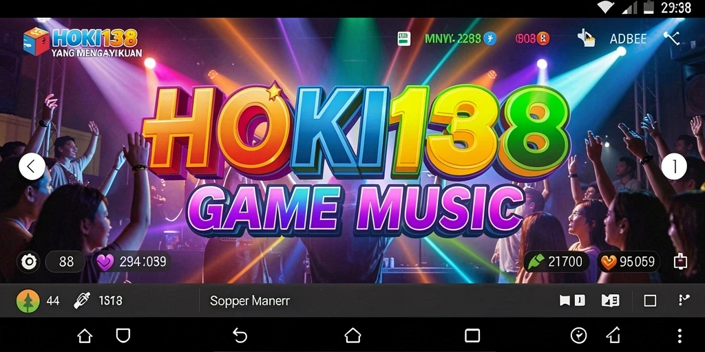 Screenshot gameplay HOKI138 menampilkan pemain yang menikmati musik interaktif.