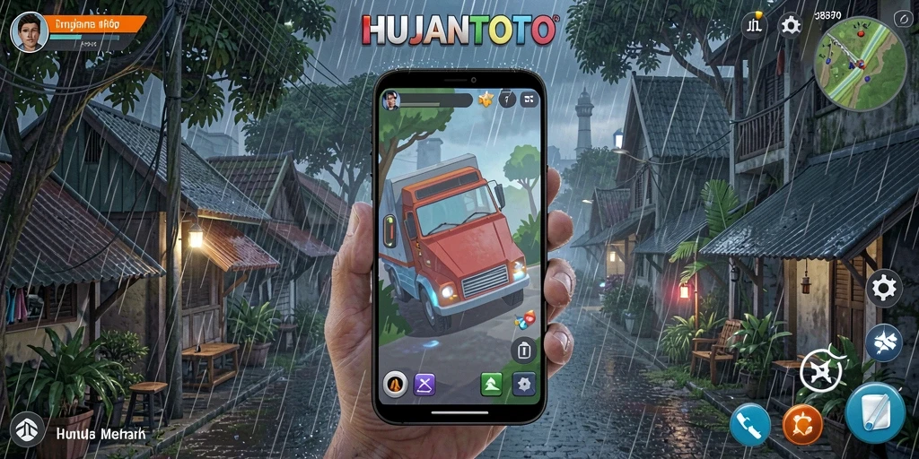 Screenshot HUJANTOTO menampilkan keindahan efek hujan yang realistis.