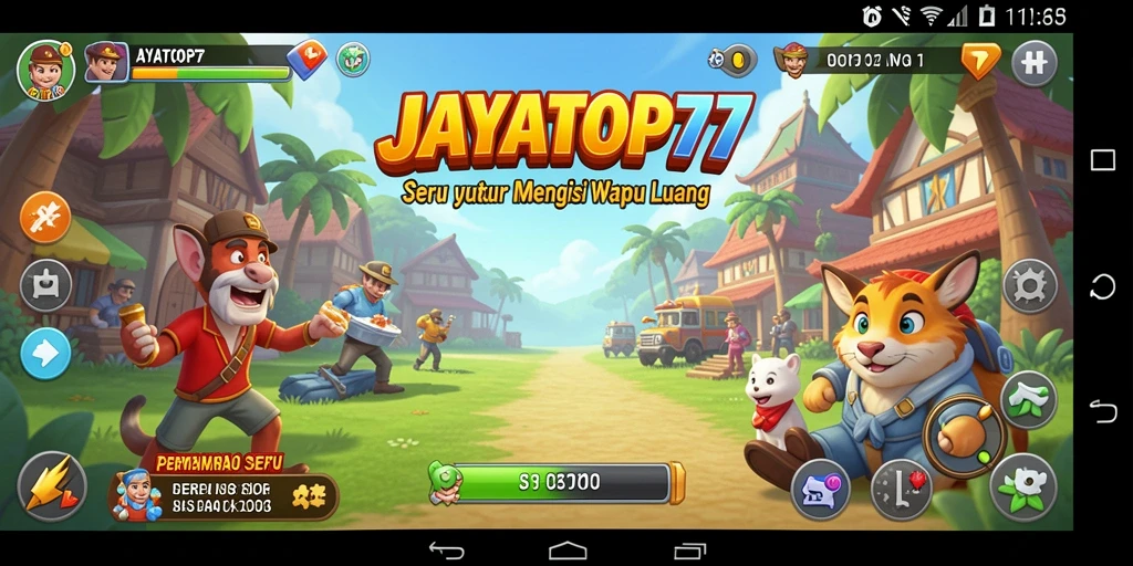 Screenshot gameplay JAYATOP77 yang penuh warna dan seru.