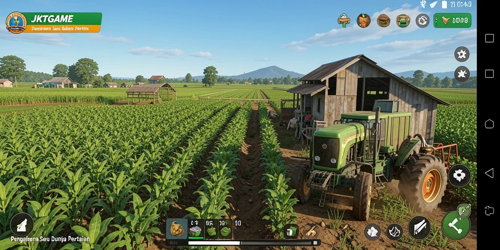 Gameplay seru JKTGAME dengan aktivitas pertanian yang menyenangkan.