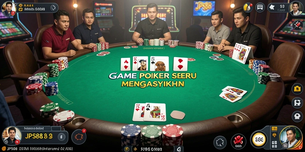 Screenshot gameplay JPS88 menunjukkan aksi seru dalam permainan Poker.