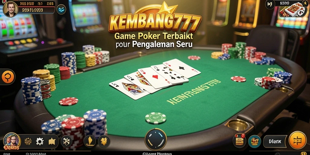 Tampilan gameplay poker yang mendebarkan di KEMBANG777.
