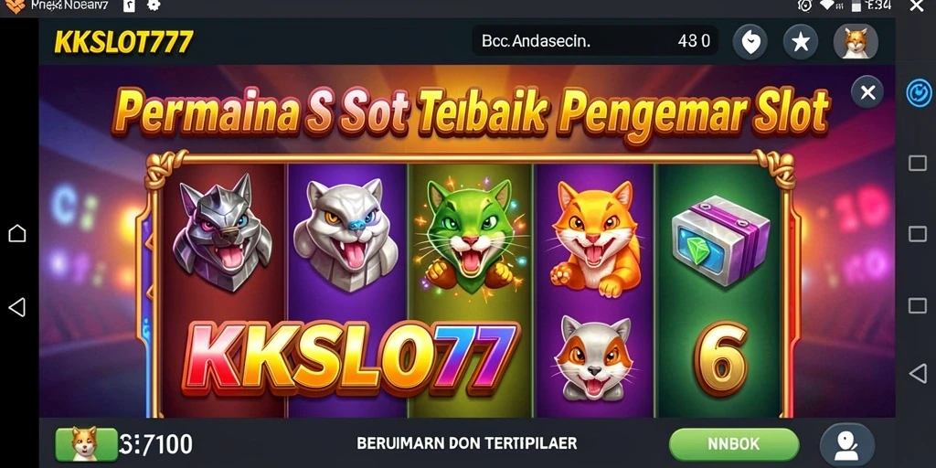 Tampilan utama gameplay KKSLOT777 yang seru dan menarik.