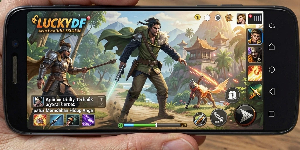 Tampilan aplikasi LUCKYDF yang intuitif dan modern.