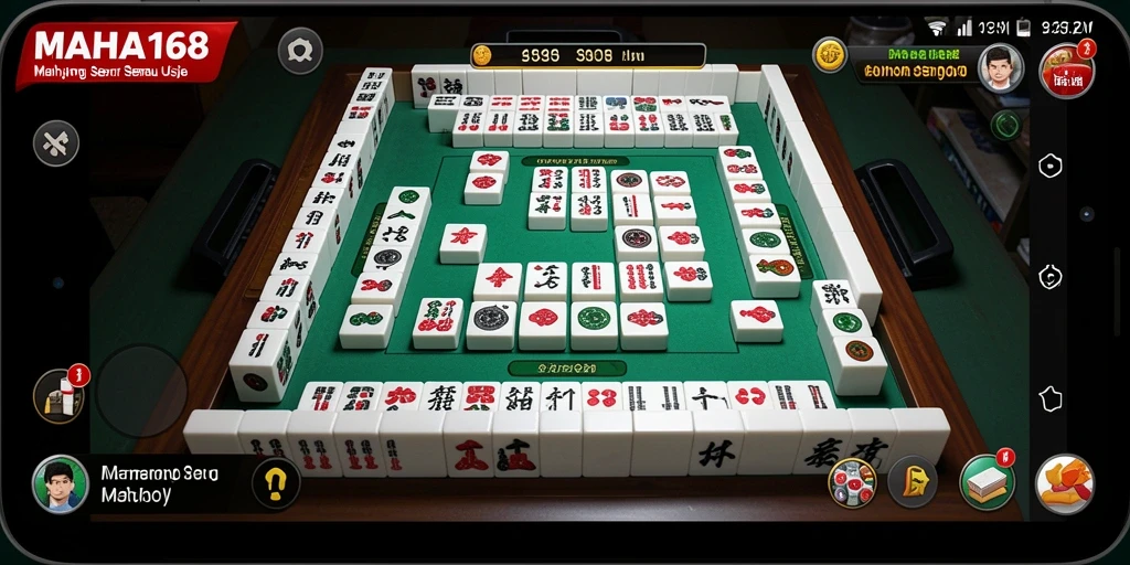 Gameplay Mahjong yang seru dan mendebarkan di MAHA168.