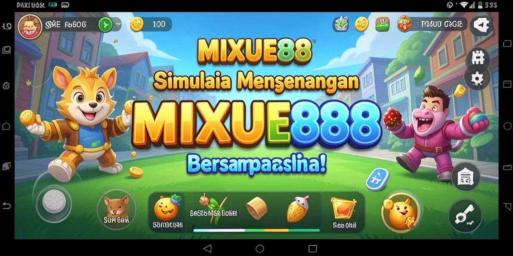 Tampilan menarik dari gameplay MIXUE88 yang penuh warna.