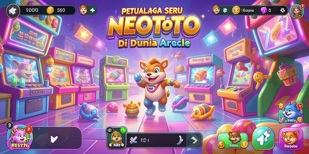 Tampilan gameplay seru NEOTOTO di level menantang.