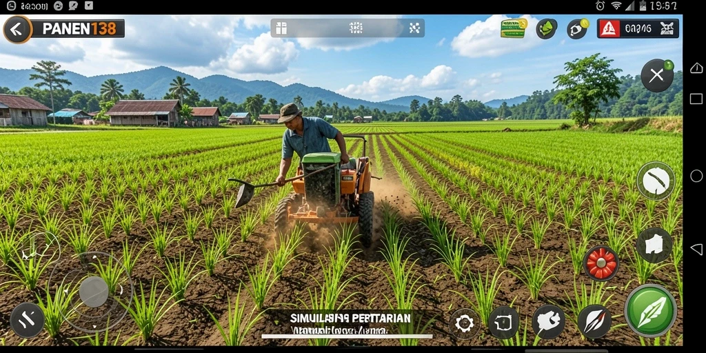 Tampilan gameplay menarik dari PANEN138 dengan simulasi pertanian realistis.