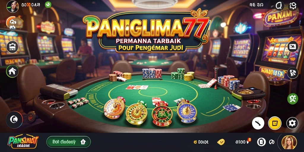 Screenshot gameplay <strong>PANGLIMA77</strong> menampilkan suasana Kasino yang mengasyikkan.