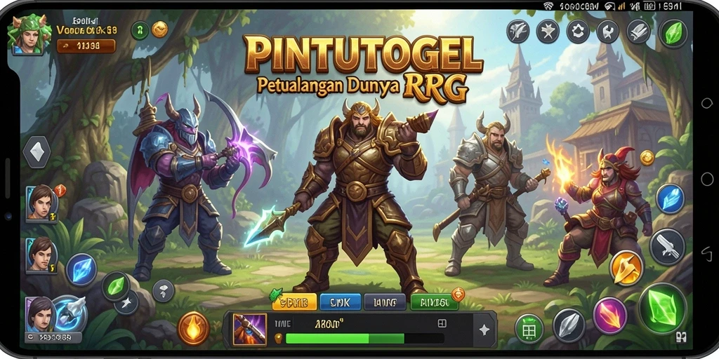 Screenshot PINTUTOGEL menampilkan petualangan RPG yang mendebarkan.
