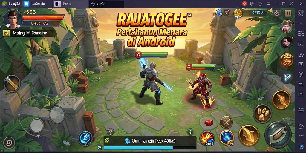 Gameplay seru dan strategis dalam RAJATOGEL Tower Defense.
