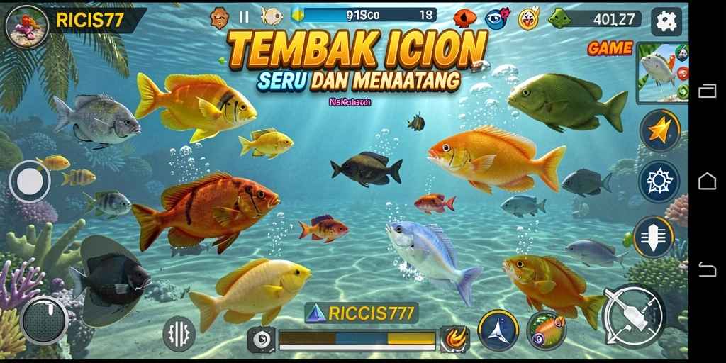 Tampilan gameplay RICIS77 yang seru dan penuh warna.