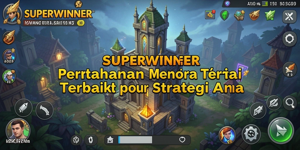 Tampilan gameplay epik dari SUPERWINNER dalam aksi Tower Defense.