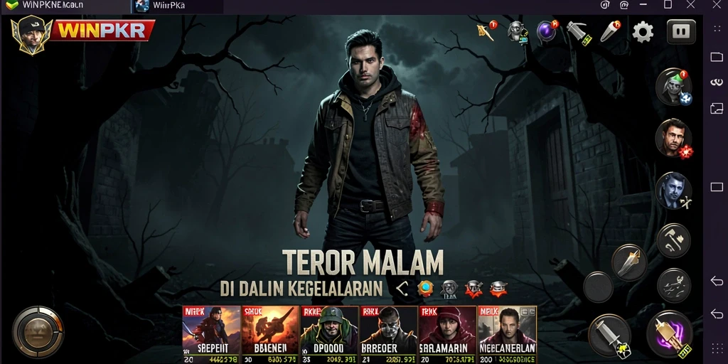 Gameplay menegangkan dari WINPKR yang menampilkan momen-momen horor.