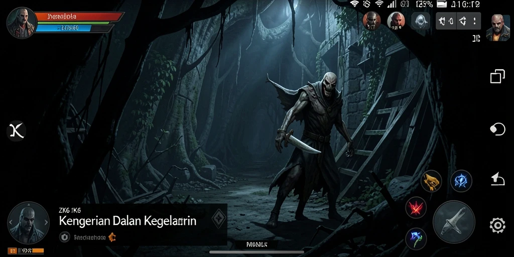 Tangkapan layar ZK6 menampilkan momen menyeramkan dalam gameplay.